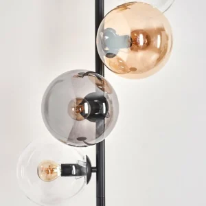 hofstein Lampadaire - Verre 15 cm Gastor Ambre, Clair, Fumé, 6 lumières* Lampes Modernes