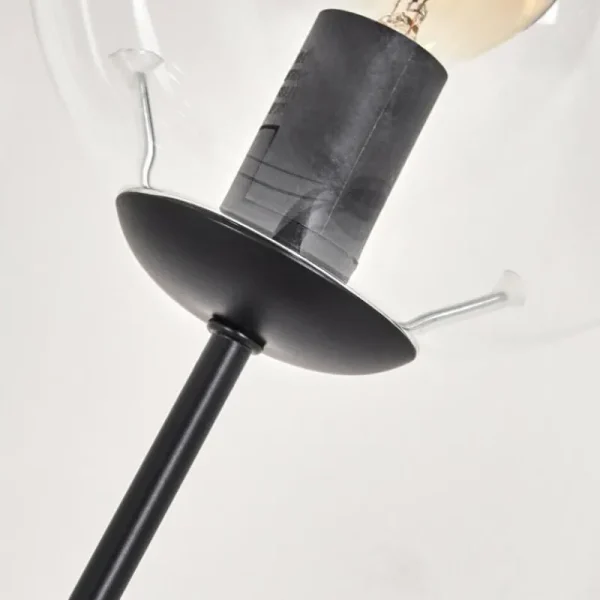 hofstein Lampadaire - Verre 15 cm Gastor Clair, 3 lumières* Lampes En Verre