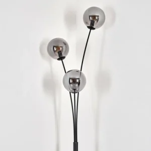 hofstein Lampadaire - Verre 15 cm Gastor Fumé, 3 lumières* Lampes Modernes