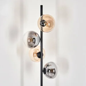 hofstein Lampadaire - Verre 15 cm Gastor Ambre, Clair, Fumé, 4 lumières* Lampes Modernes