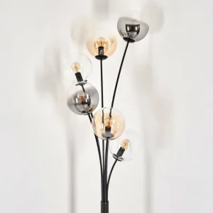 hofstein Lampadaire - Verre 15 cm Gastor Ambre, Clair, Fumé, 6 lumières* Lampes Modernes