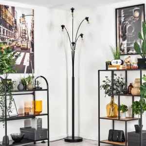 hofstein Lampadaire - Verre 15 cm Gastor Clair, 5 lumières* Lampes En Verre