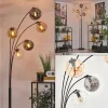 hofstein Lampadaire - Verre 15 cm Koyoto Ambre, Clair, Fumé, 5 lumières* Lampes Modernes