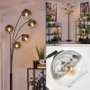 hofstein Lampadaire - Verre 15 cm Koyoto Clair, Fumé, 5 lumières* Lampes Modernes