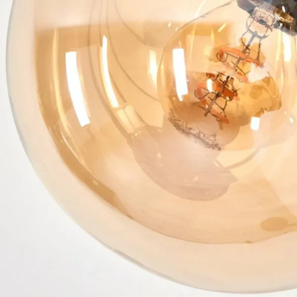 hofstein Lampadaire - Verre 15 cm Koyoto Ambre, Clair, Fumé, 5 lumières* Lampes Modernes