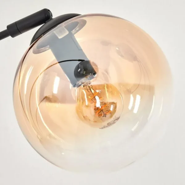 hofstein Lampadaire - Verre 15 cm Koyoto Ambre, Clair, Fumé, 5 lumières* Lampes Modernes