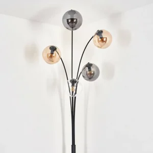 hofstein Lampadaire - Verre 15 cm Koyoto Ambre, Clair, Fumé, 5 lumières* Lampes Modernes