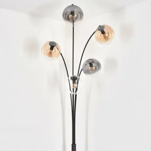 hofstein Lampadaire - Verre 15 cm Koyoto Ambre, Clair, Fumé, 5 lumières* Lampes Modernes