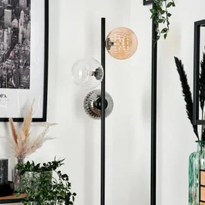 hofstein Lampadaire - Verre 15 cm Remaisnil Noir, 3 lumières* Lampes Modernes