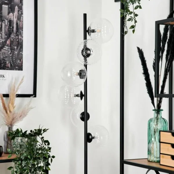 hofstein Lampadaire - Verre 15 cm Remaisnil Clair, 6 lumières* Lampes Modernes