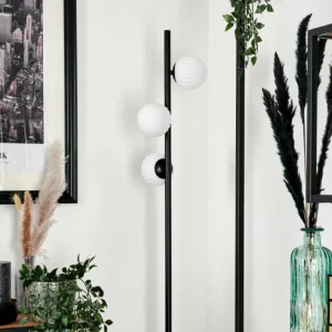 hofstein Lampadaire - Verre 15 cm Remaisnil Blanc, 3 lumières* Lampes Modernes