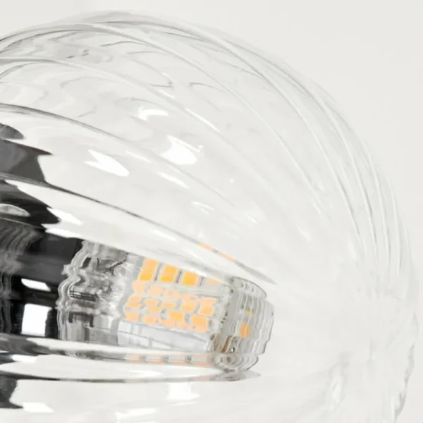 hofstein Lampadaire - Verre 10 cm Remaisnil Clair, 5 lumières* Lampes Modernes