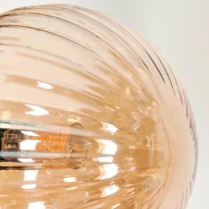 hofstein Lampadaire - Verre 12 cm Remaisnil Ambre, 5 lumières* Lampes Modernes