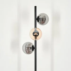 hofstein Lampadaire - Verre 12 cm Remaisnil Noir, 3 lumières* Lampes Modernes