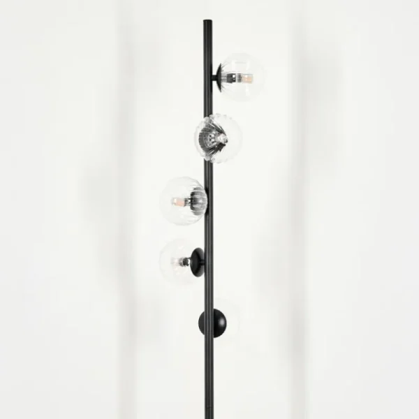 hofstein Lampadaire - Verre 10 cm Remaisnil Clair, 5 lumières* Lampes Modernes