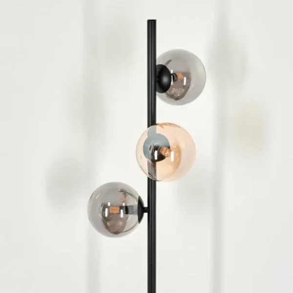 hofstein Lampadaire - Verre 12 cm Remaisnil Ambre, Fumé, 3 lumières* Lampes Modernes