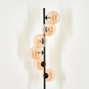 hofstein Lampadaire - Verre 15 cm Remaisnil Ambre, 6 lumières* Lampes Modernes