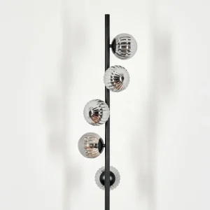 hofstein Lampadaire - Verre 10 cm Remaisnil Fumé, 5 lumières* Lampes Modernes