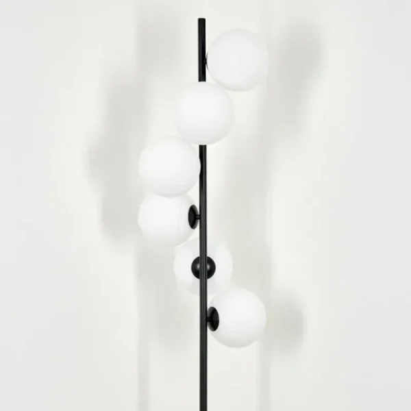 hofstein Lampadaire - Verre 15 cm Remaisnil Blanc, 6 lumières* Lampes En Verre