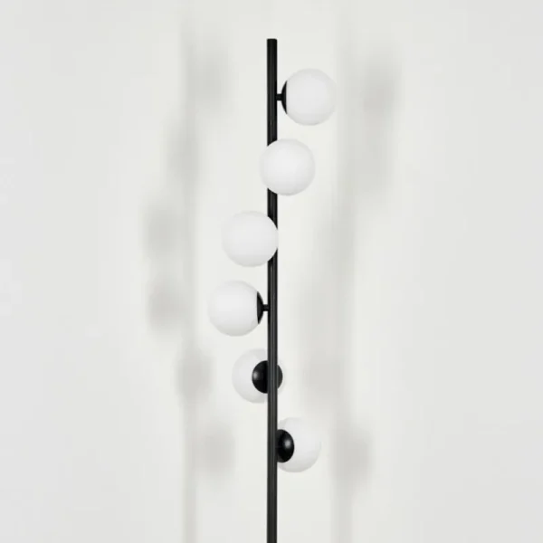 hofstein Lampadaire - Verre 10 cm Remaisnil Blanc, 6 lumières* Lampes En Verre