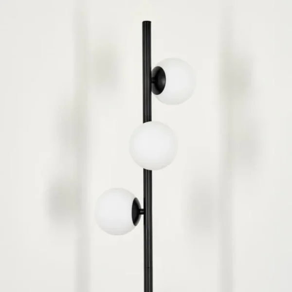 hofstein Lampadaire - Verre 10 cm Remaisnil Blanc, 3 lumières* Lampes En Verre
