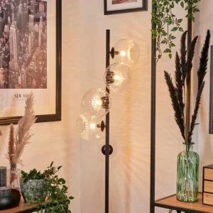 hofstein Lampadaire - Verre 15 cm Remaisnil Clair, 5 lumières* Lampes Modernes