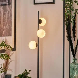 hofstein Lampadaire - Verre 15 cm Remaisnil Blanc, 3 lumières* Lampes Modernes