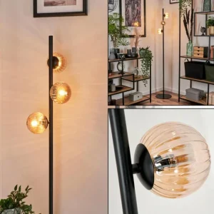 hofstein Lampadaire - Verre Remaisnil Ambre, 3 lumières* Lampes Modernes
