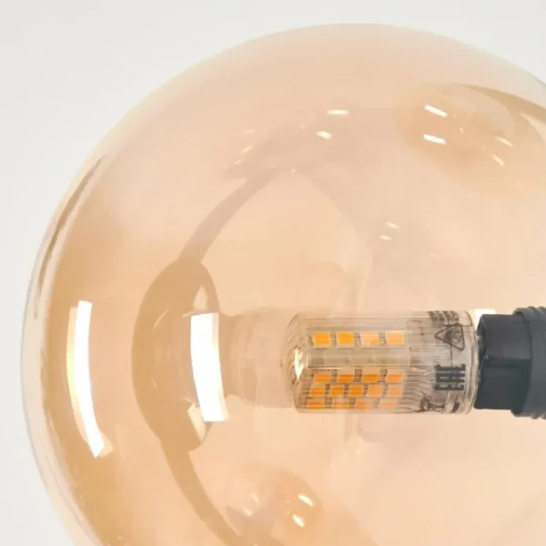 hofstein Lampadaire - Verre Remaisnil Ambre, 5 lumières* Lampes En Verre