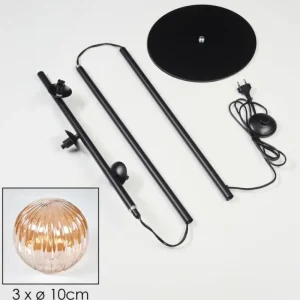 hofstein Lampadaire - Verre Remaisnil Ambre, 3 lumières* Lampes Modernes