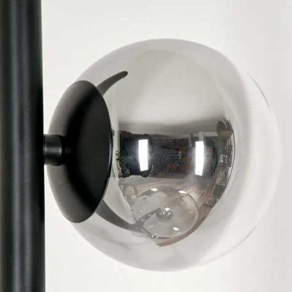 hofstein Lampadaire - Verre Remaisnil Clair, Fumé, 6 lumières* Lampes Modernes
