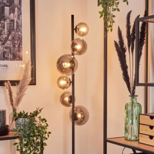 hofstein Lampadaire - Verre Remaisnil Fumé, 6 lumières* Lampes Modernes