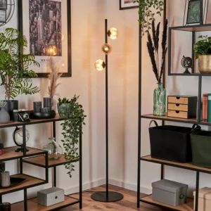 hofstein Lampadaire - Verre Remaisnil Ambre, 3 lumières* Lampes Modernes