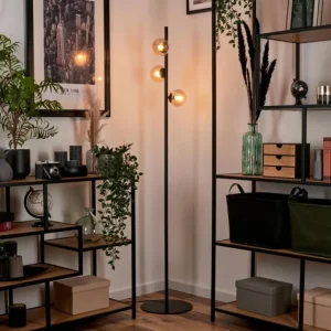 hofstein Lampadaire - Verre Remaisnil Ambre, 3 lumières* Lampes En Verre
