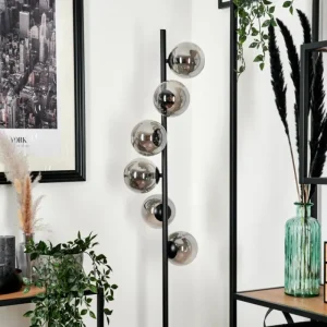 hofstein Lampadaire - Verre Remaisnil Noir, 6 lumières* Lampes Modernes