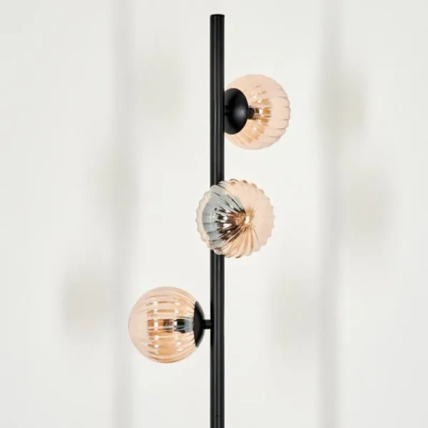hofstein Lampadaire - Verre Remaisnil Ambre, 3 lumières* Lampes Modernes