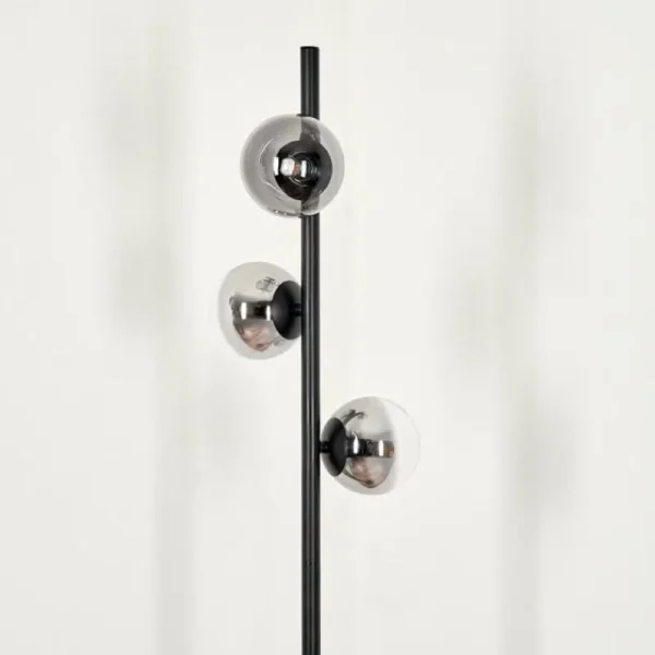 hofstein Lampadaire - Verre Remaisnil Noir, 3 lumières* Lampes Modernes