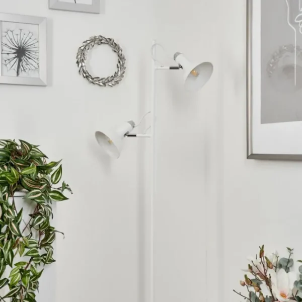 hofstein Lampadaire Vouzy Blanc, 2 lumières* Lampes Modernes