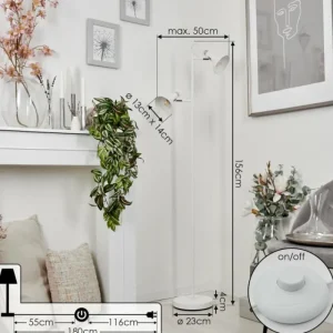 hofstein Lampadaire Vouzy Blanc, 2 lumières* Lampes Modernes