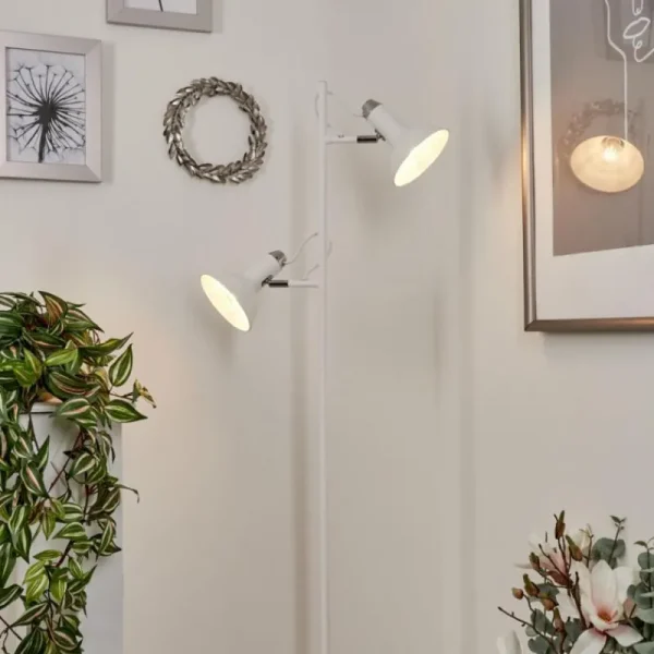 hofstein Lampadaire Vouzy Blanc, 2 lumières* Lampes Modernes