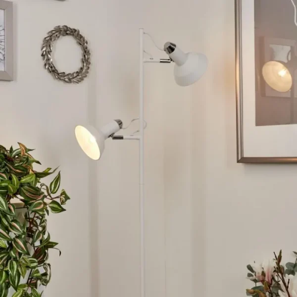 hofstein Lampadaire Vouzy Blanc, 2 lumières* Lampes Modernes