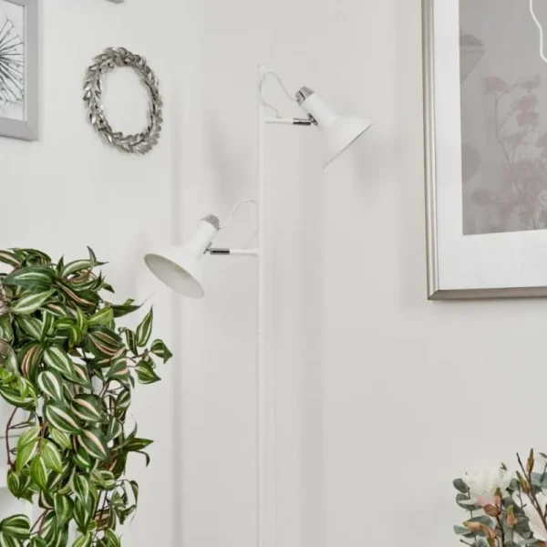 hofstein Lampadaire Vouzy Blanc, 2 lumières* Lampes Modernes