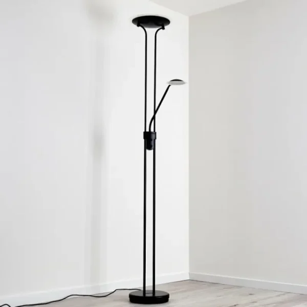 hofstein Lampadaire Abiqua LED Noir, 2 lumières* Lampes Modernes
