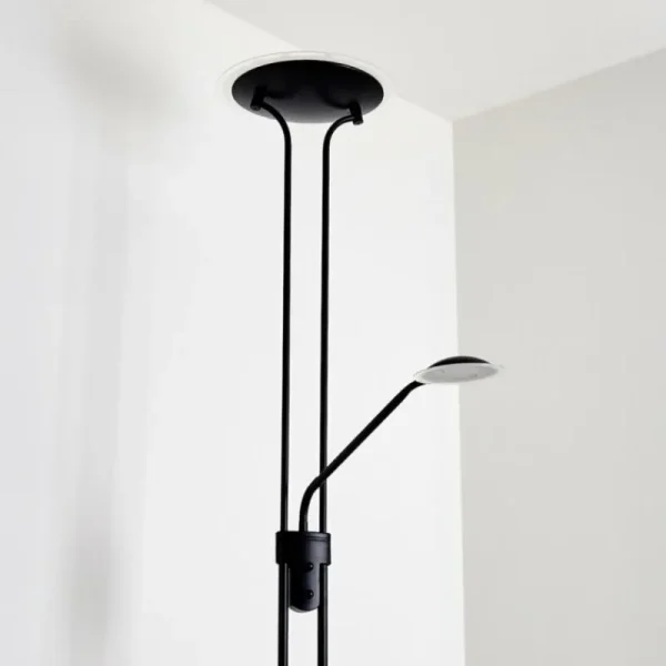 hofstein Lampadaire Abiqua LED Noir, 2 lumières* Lampes Modernes