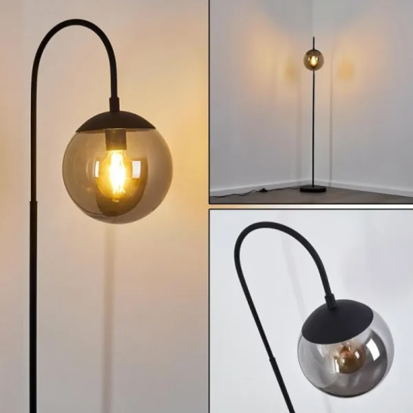 hofstein Lampadaire Agropoli Noir, 1 lumière* Lampes Modernes