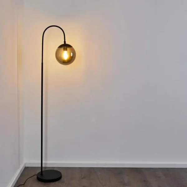 hofstein Lampadaire Agropoli Noir, 1 lumière* Lampes Modernes