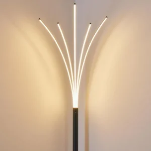 hofstein Lampadaire Bakersfield LED Noir, Blanc, 1 lumière* Lampes Modernes