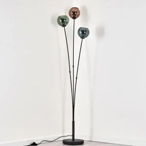 hofstein Lampadaire Belp Noir, 3 lumières* Lampes En Verre