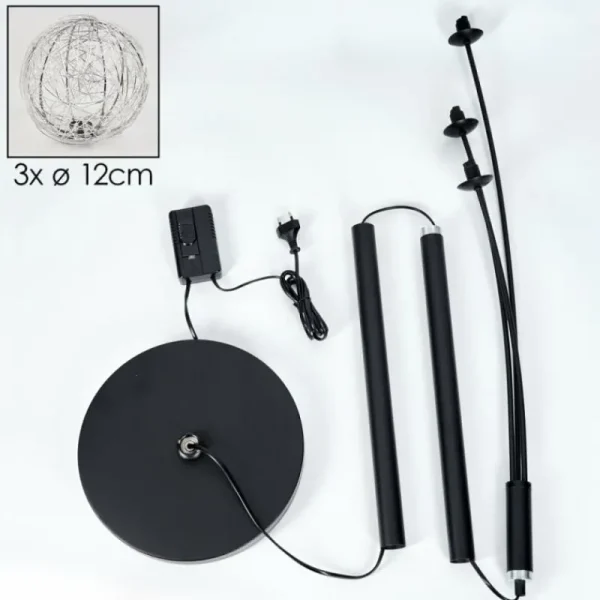 hofstein Lampadaire Bernado Argenté, 3 lumières* Lampes Modernes