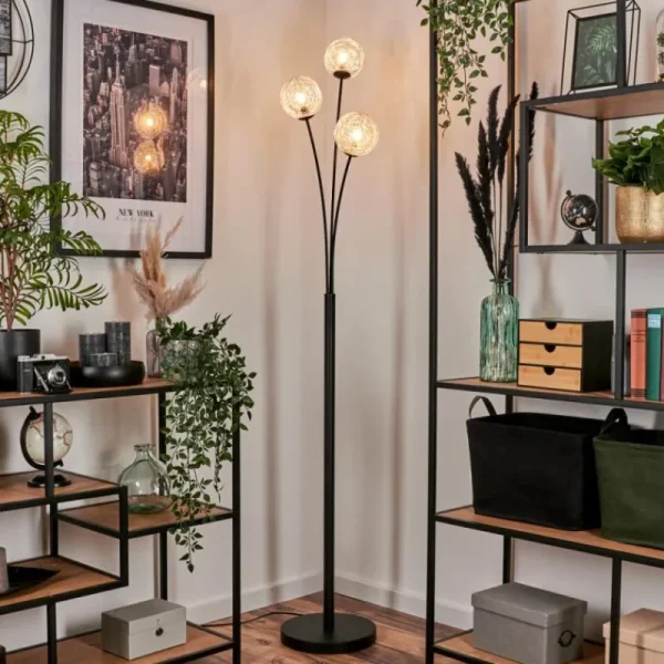 hofstein Lampadaire Bernado Argenté, 3 lumières* Lampes Modernes